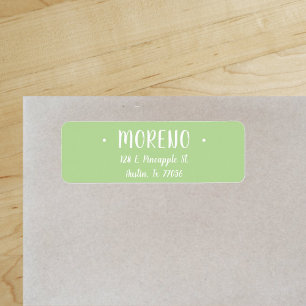 Trendy Cute Stylish Pale Green Return Address
