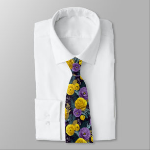 Trendy Dads Day Gifts Ranunculus Floral Tie