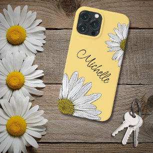Trendy Daisies Boho Whimsical Yellow iPhone 13 Pro Max Case