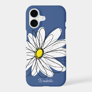 Trendy Daisy Floral Illustration Custom name