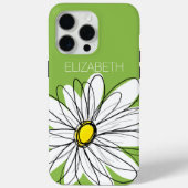 Trendy Daisy Floral Illustration - lime and yellow Case-Mate iPhone Case (Back)