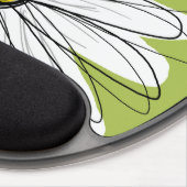 Trendy Daisy Floral Illustration - lime and yellow Gel Mouse Pad (Right Side)