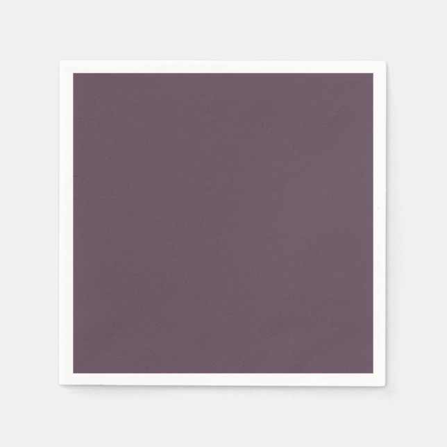 Trendy Dark Dusky Violet  - Paper Napkins (Front)