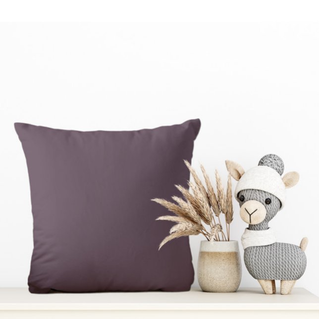 Trendy Dark Dusky Violet - Throw Pillow (Creator Uploaded)