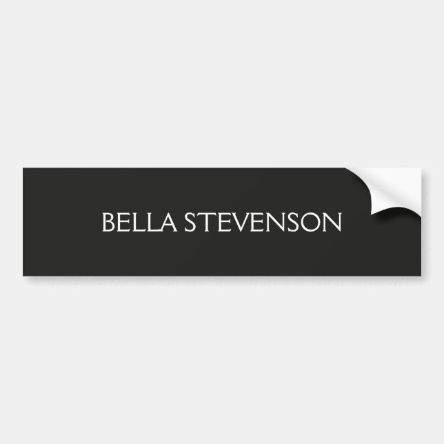 Trendy Dark Grey Plain Simple Minimalist Stylish Bumper Sticker (Front)