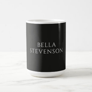 Trendy Dark Grey Plain Simple Minimalist Stylish Coffee Mug