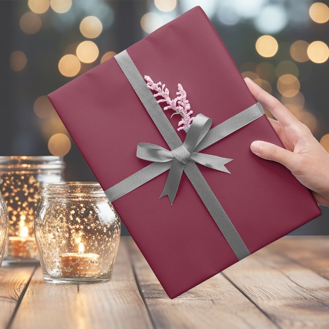 Trendy Dark Magenta  Wrapping Paper (Creator Uploaded)