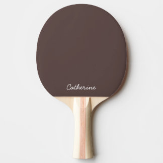 Trendy Dark Mocha Brown Custom Ping Pong Paddle