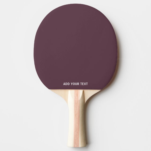 Trendy Dark Plum Brown -  Custom Ping Pong Paddle (Front)