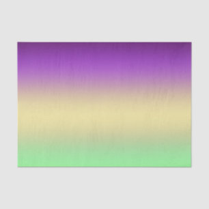 Trendy dark purple light yellow green gradient tissue paper