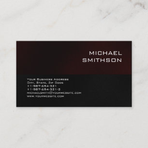 Trendy Dark Red Stripe Black Grey Business Card