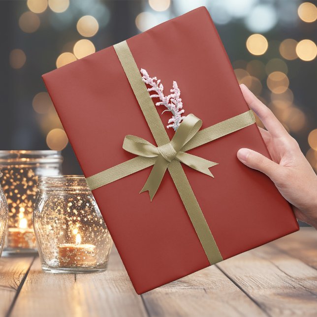 Trendy Dark Rustic Brown Red - Wrapping Paper (Creator Uploaded)