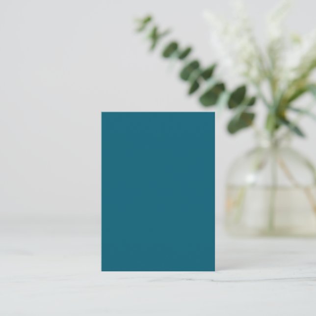 Trendy Deep Cyan - Note Card (Standing Front)