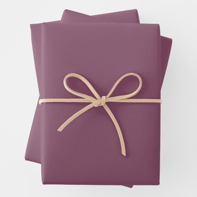 Trendy Deep Plum - Wrapping Paper Sheets Set (In situ)