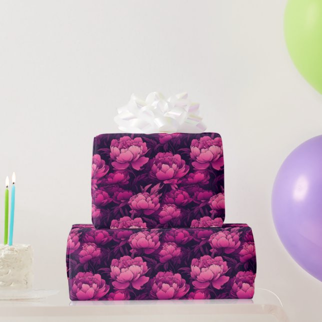 Trendy Delicate Peonies Wrapping Paper (Party Gifts)