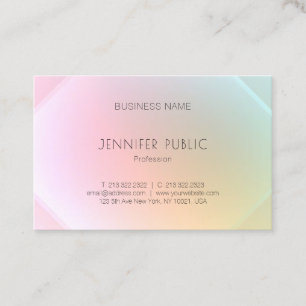 Trendy Design Modern Colourful Template Elegant Business Card