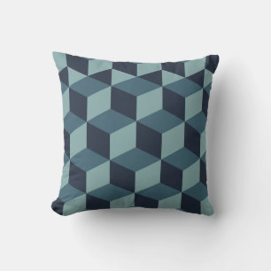 Trendy design vintage abstract colour block geome Throw Pillow
