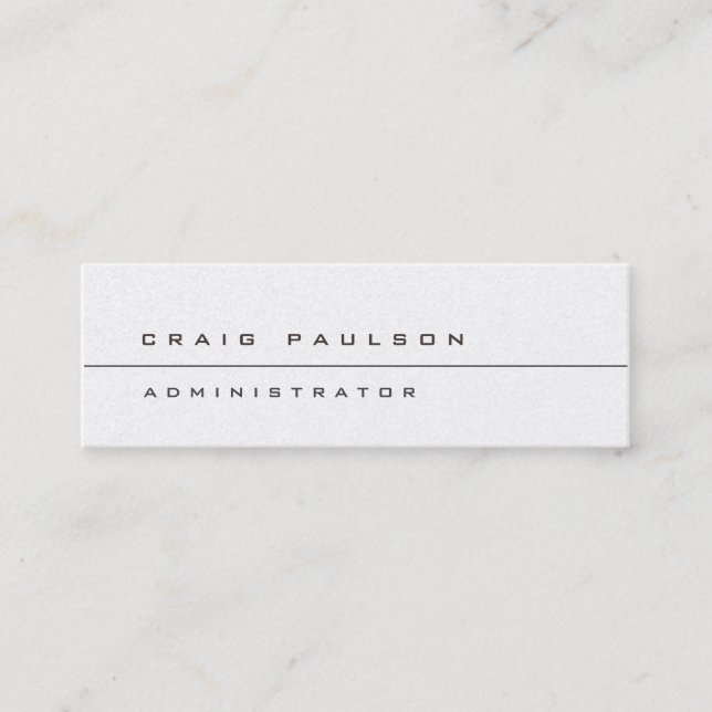 Trendy Different Slim Stylish Modern Mini Business Card (Front)