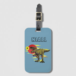 Trendy Dinosaur Personalized Luggage Tag