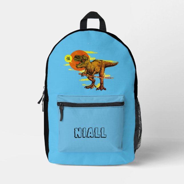 Trendy Dinosaur  Personalized Printed Backpack (Front)
