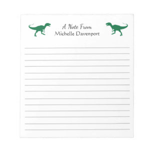 Trendy Dinosaur T-Rex Tyrannosaurus Notepad