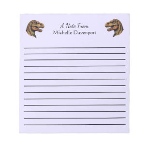 Trendy Dinosaur T-Rex Tyrannosaurus Purple Notepad