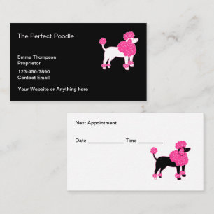 Trendy Dog Grooming Appointment Business Cards