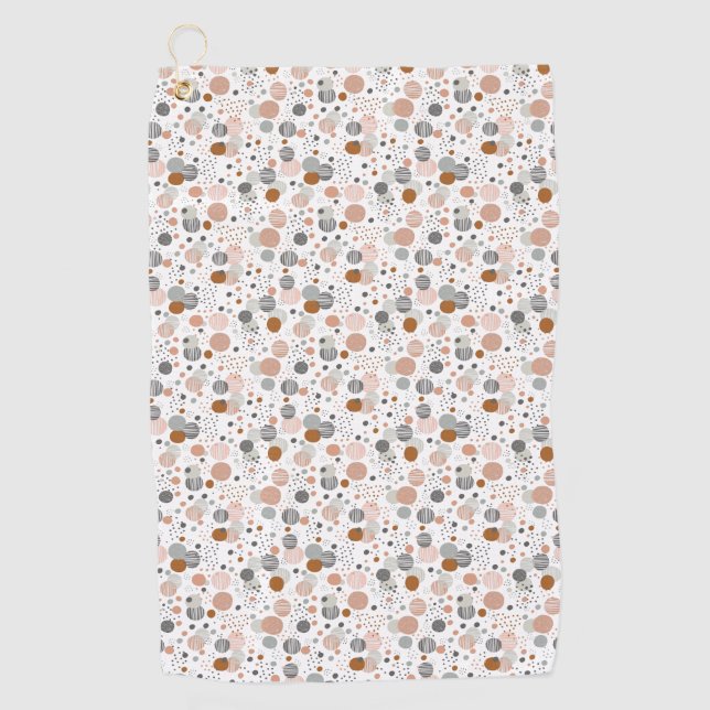 Trendy dots pattern bath towel (Front)