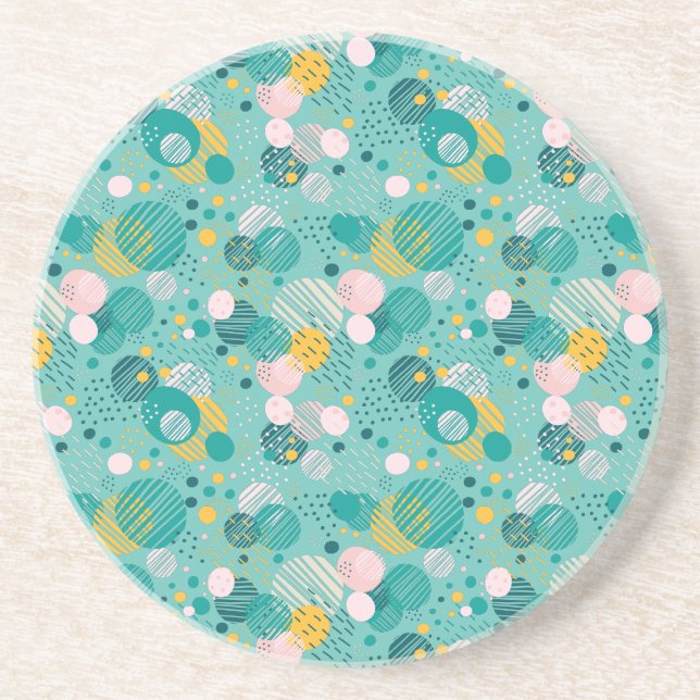 Trendy dots pattern throw pillow coaster (Front)