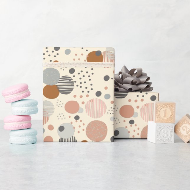 Trendy dots pattern wrapping paper (Baby Shower)