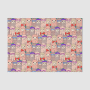 Trendy Dressed Llama Pattern Tissue Paper