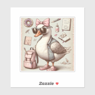 Trendy Duck Back to School Sticker Set