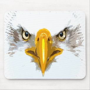 Trendy Eagle Head Modern Pop Art Template Mouse Pa Pad