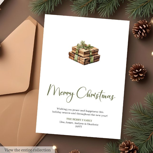 Trendy Editable Boho Holiday Christmas Greeting  Card (Trendy Editable Boho Holiday Christmas Greeting Card

)