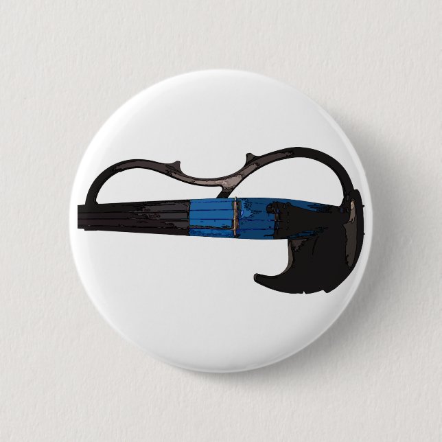 Trendy Electric Violin 2 Inch Round Button (Front)