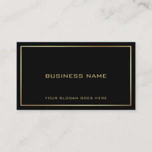 Trendy Elegant Black And Gold Modern Template Business Card