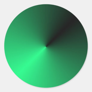 Trendy Elegant Black Green Colour Blank Template Classic Round Sticker