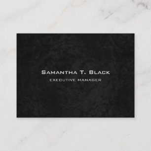 Trendy Elegant Black Grey Executive Manager Business Card
