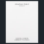 Trendy Elegant Black White Simple Design Template Letterhead<br><div class="desc">Trendy Elegant Black White Simple Design Template Modern Letterhead.</div>