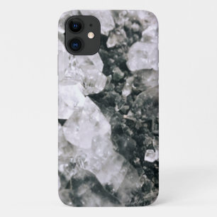 Trendy Elegant Black White Stone Crystal Geode iPhone 11 Case