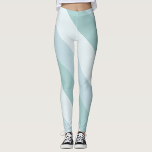 Trendy Elegant Blue Green Template Modern Design Leggings