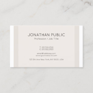 Trendy Elegant Colours Minimalist Professional Business Card