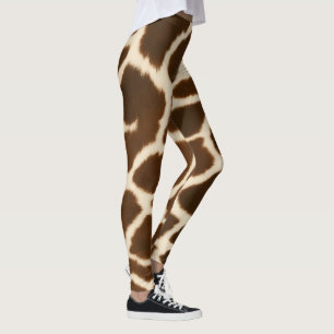 Trendy Elegant Cow Faux Leather Collection Leggings