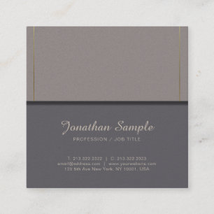 Trendy Elegant Director Manager Elite Plain Luxury Square Business Card