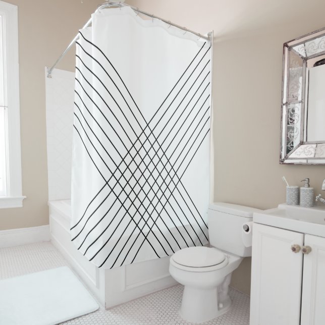Trendy Elegant Geometric On White (In Situ)