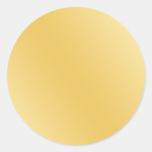 Trendy Elegant Glamour Faux Gold  Classic Round Sticker