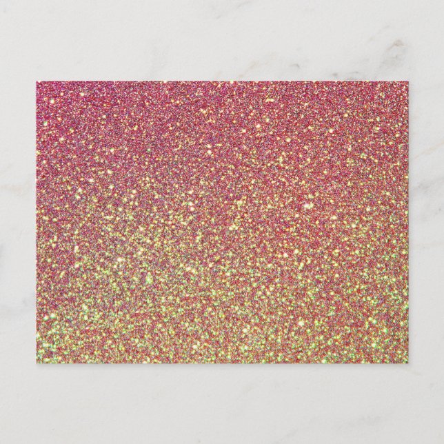 Trendy Elegant Glitter Postcard (Front)
