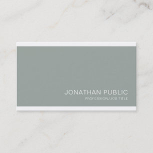 Trendy Elegant Green Clean Design Luxury Plain Business Card