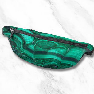 Trendy Elegant Green Malachite Crystal Stone Fanny Pack