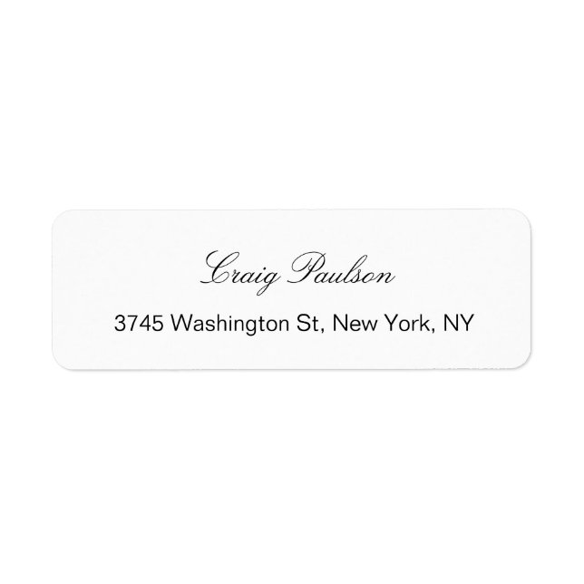 Trendy Elegant Hand Writing White Business (Front)